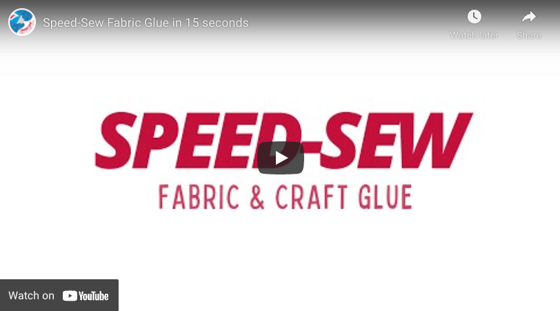 Speed-Sew Fabric Glue in 15 seconds