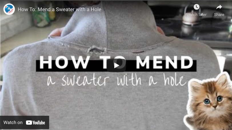 How To: Mend a Sweater with a Hole
