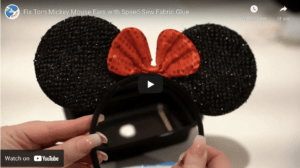 Fix Mickey Mouse Ears with Speed-Sew Fabric Glue