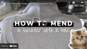 How To: Mend a Sweater with a Hole using Fabric Glue