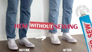 Easy No-Sew Way to Hem Jeans