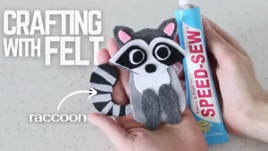 Easy at-home Racoon Felt Craft