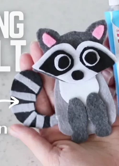 Easy At-Home Racoon Felt Craft