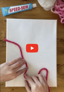 Create this textile wall art with yarn!