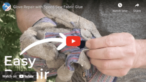 Glove Repair with Speed-Sew Fabric Glue