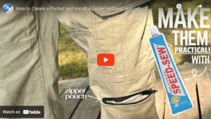 How to Create a Pocket and Install a Zipper (without sewing)