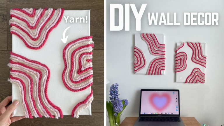 DIY Canvas Yarn wall decor