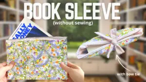 How to make a book sleeve with bow tie