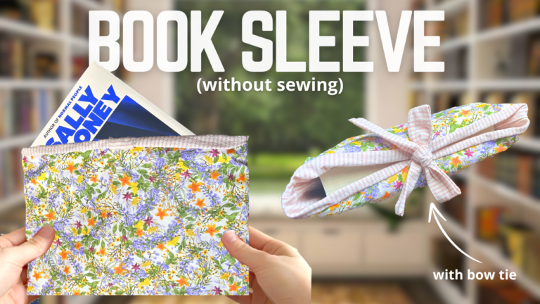 How to make a book sleeve with bow tie