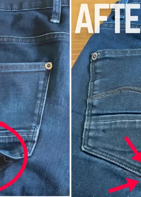 Repair a Ripped Back Pocket on Jeans – Easy NO SEW Tutorial