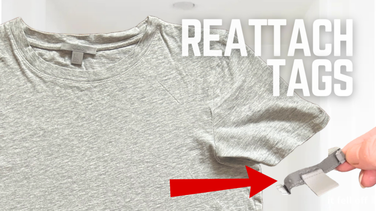 How to reattach clothing labels and tags without sewing
