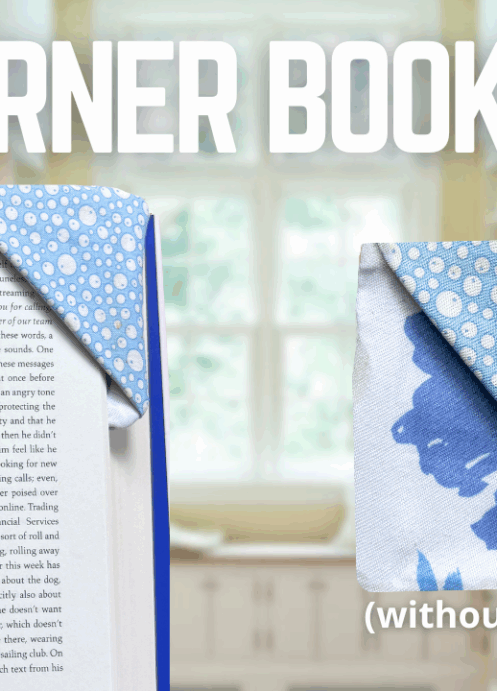 DIY Fabric Corner Bookmark – Easy No-Sew Craft Using Scrap Fabric