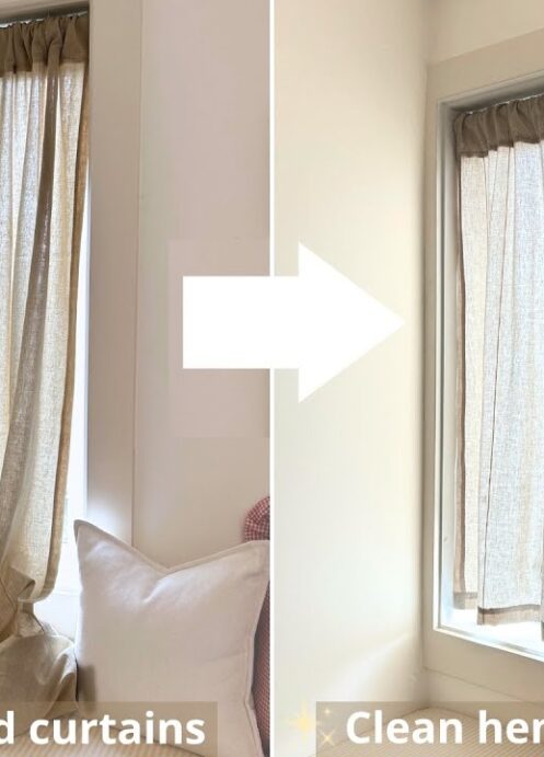 Learn How to Hem Curtains with Fabric Glue (No sewing Required!)