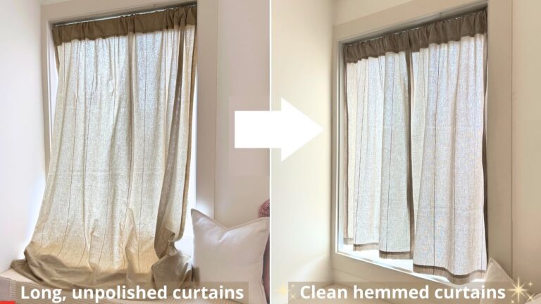 How to hem curtains without sewing