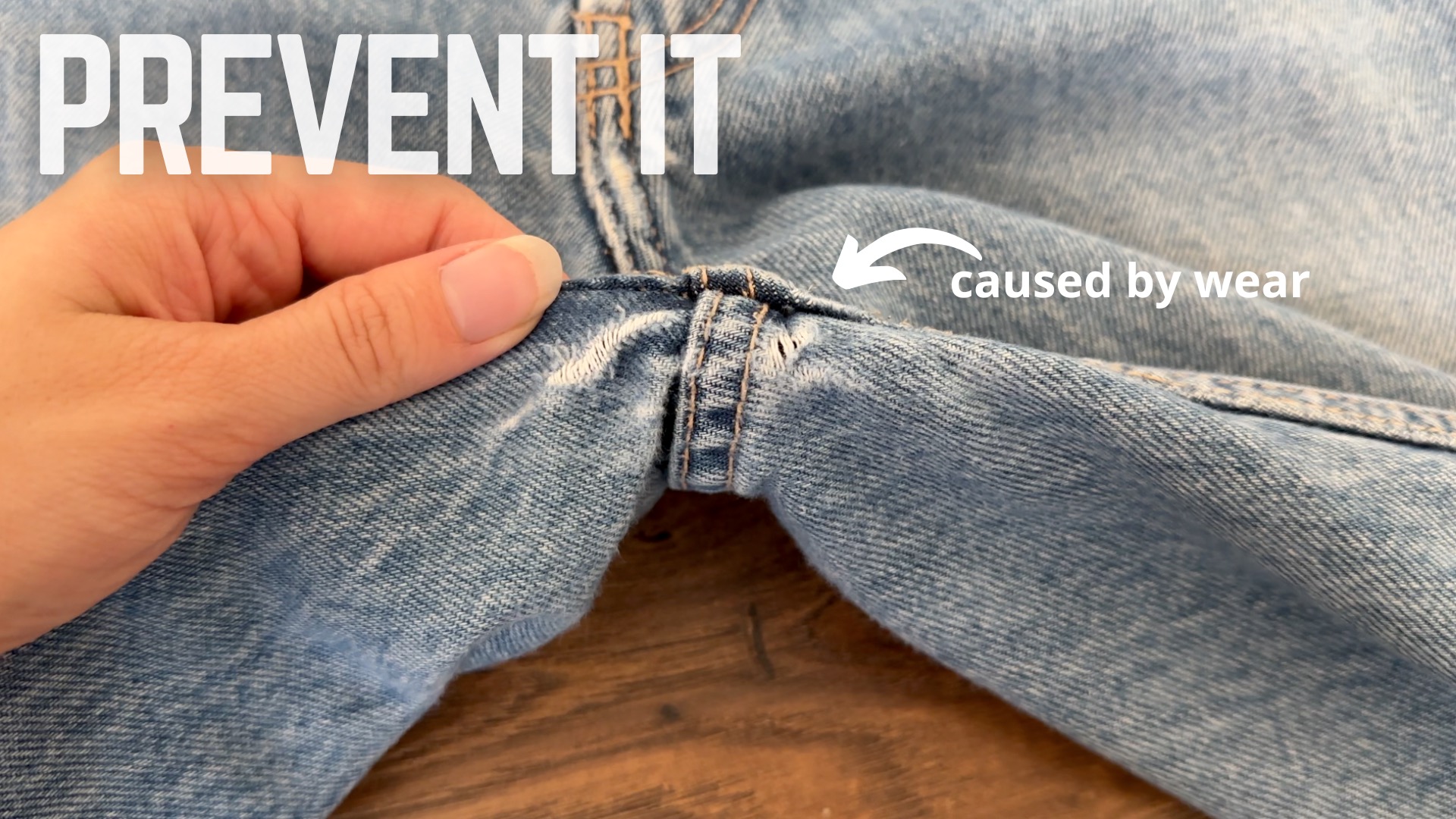 How to reinforce fabric that hasn't torn yet (No-Sew/Needle Method)